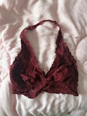 Lace Bralette in deep wine color from PINK